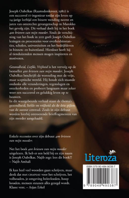 Achterkant van Gezondheid, liefde, vrijheid