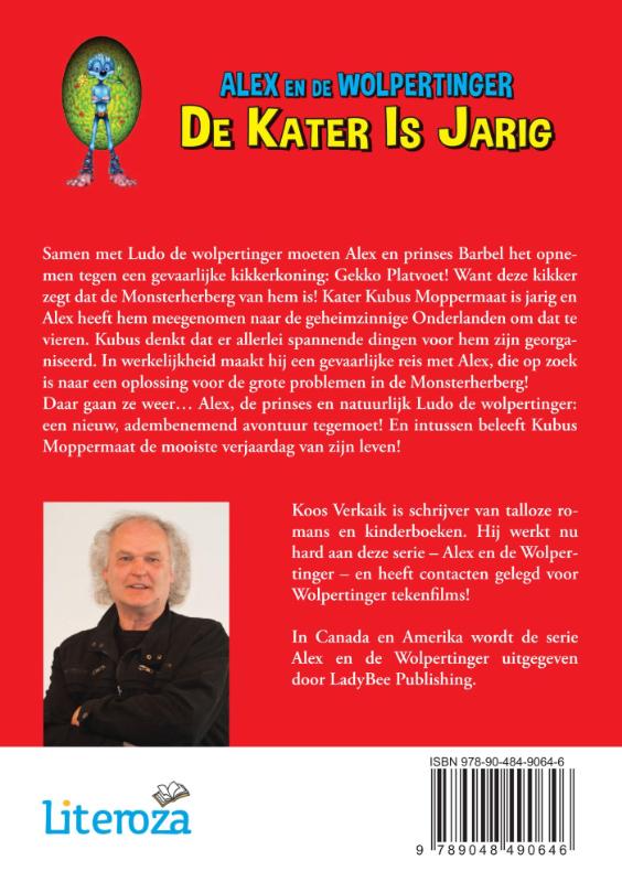Achterkant van Alex en de wolpertinger - de kater is jarig