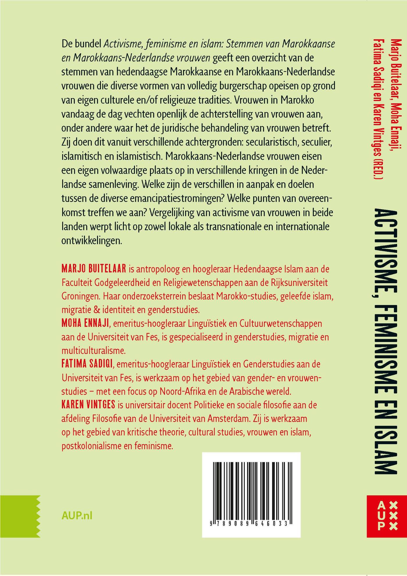 Achterkant van Activisme, feminisme en islam