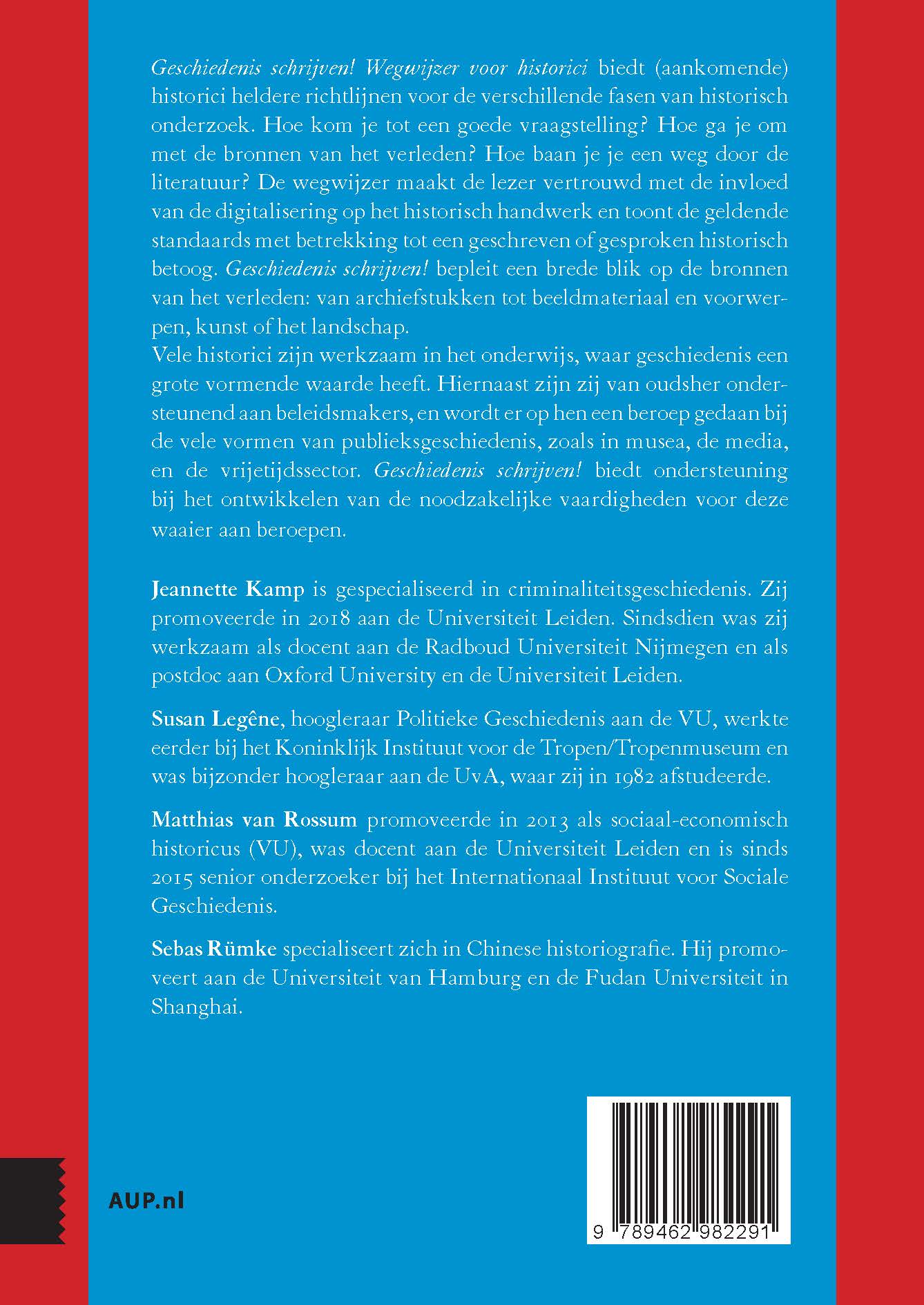 Achterkant van Geschiedenis schrijven!