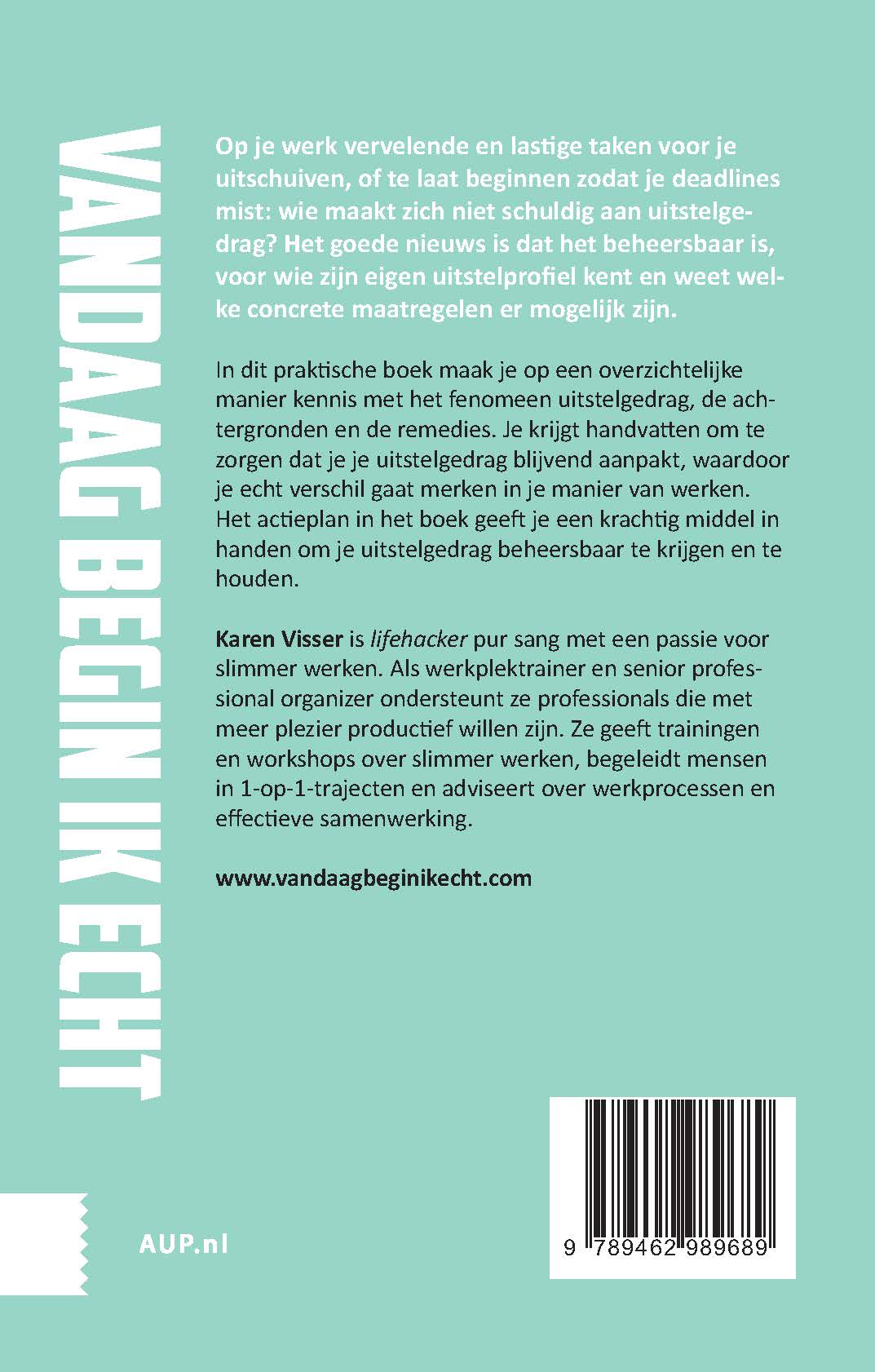 Achterkant van Vandaag begin ik echt