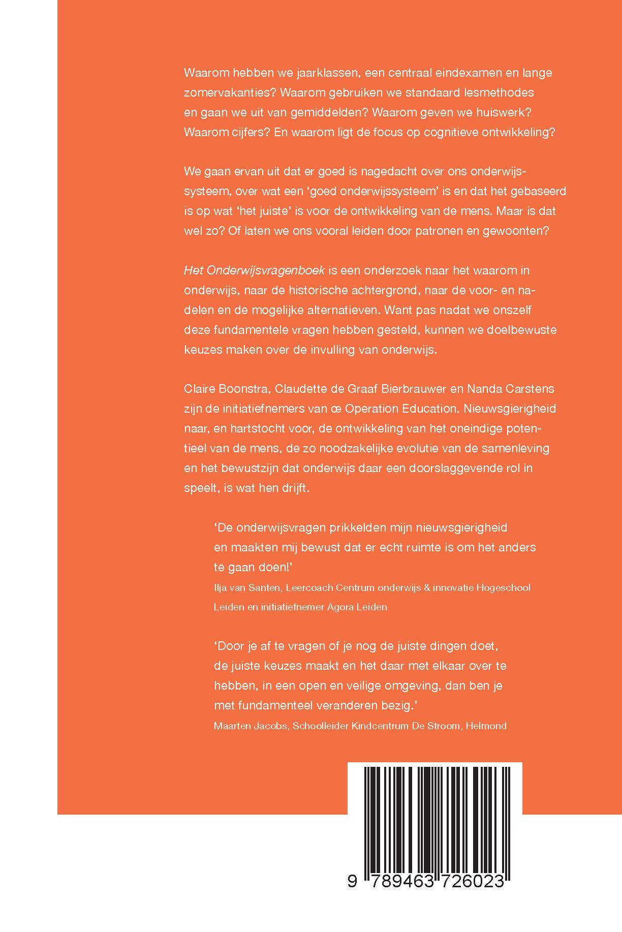 Achterkant van Het Onderwijsvragenboek