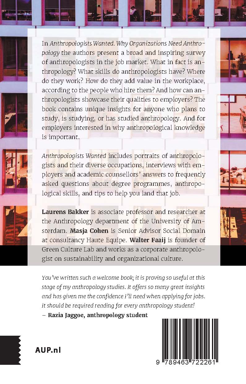 Achterkant van Anthropologists Wanted