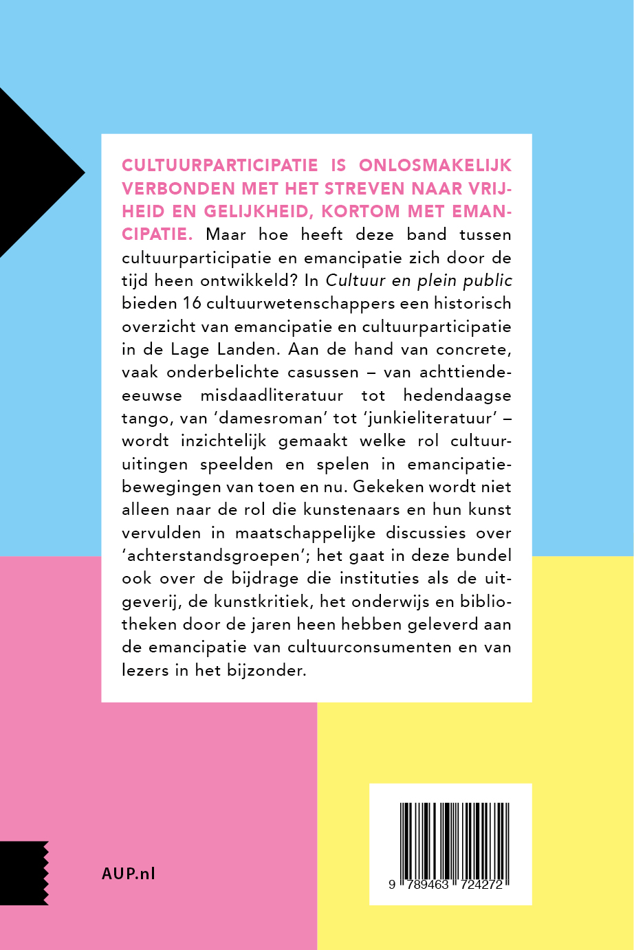 Achterkant van Cultuur en plein public