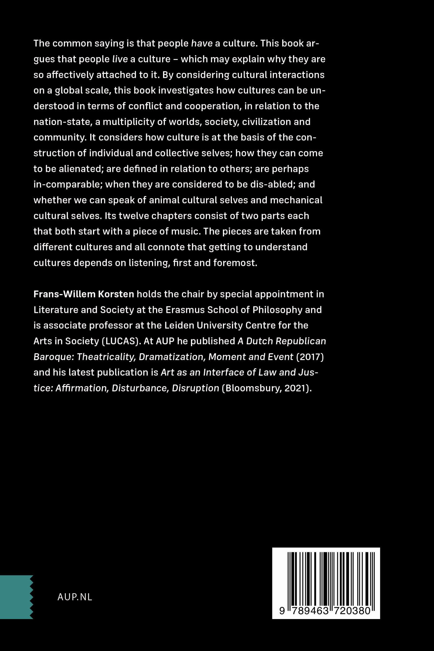 Achterkant van Cultural Interactions