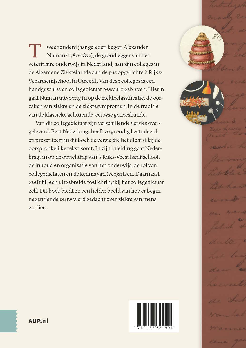 Achterkant van Alexander Numan (1780-1852) en de Algemene Veterinaire Ziektekunde