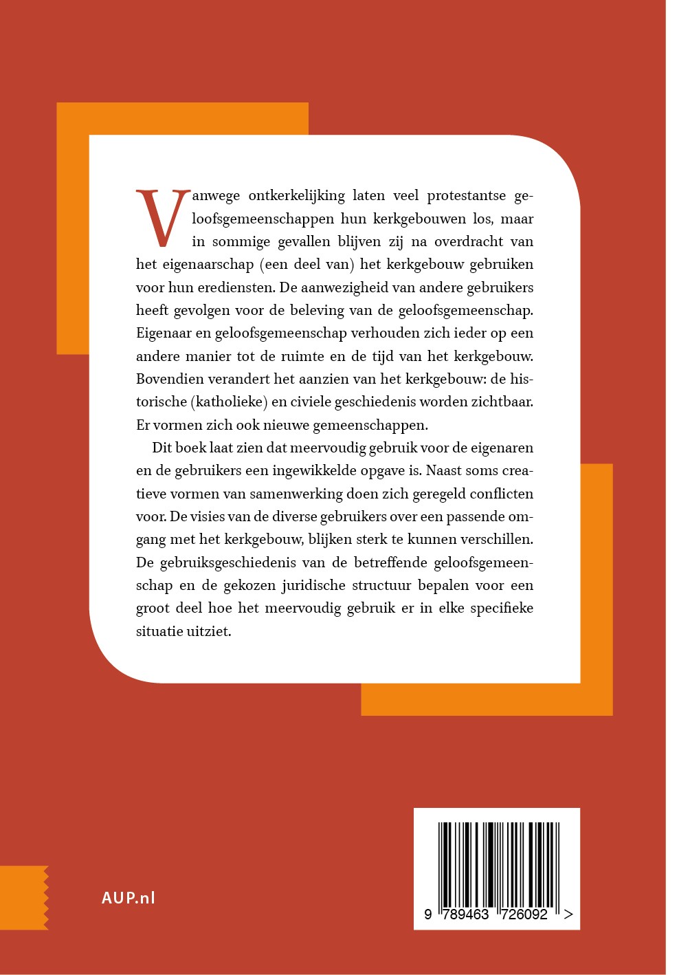 Achterkant van Tussen erfgoed en eredienst