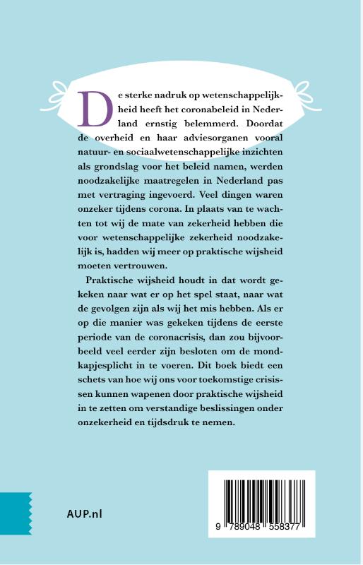 Achterkant van Corona en praktische wijsheid