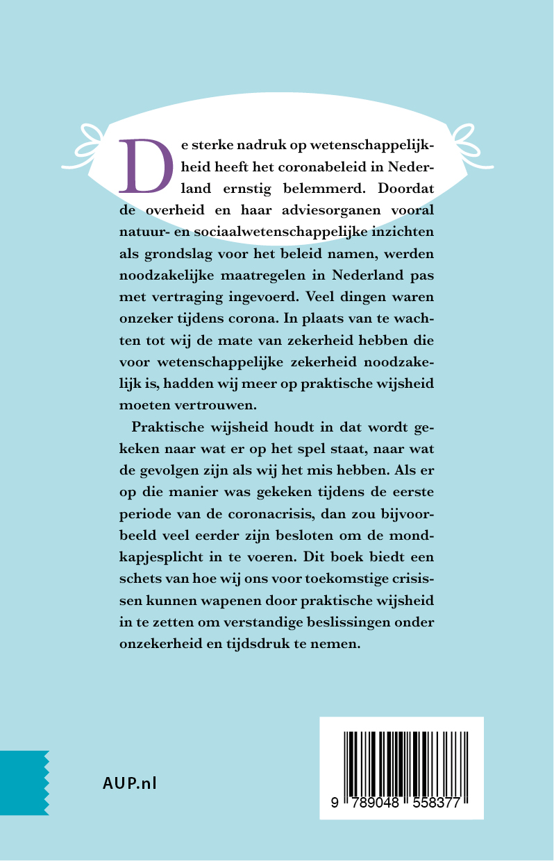 Achterkant van Corona en praktische wijsheid