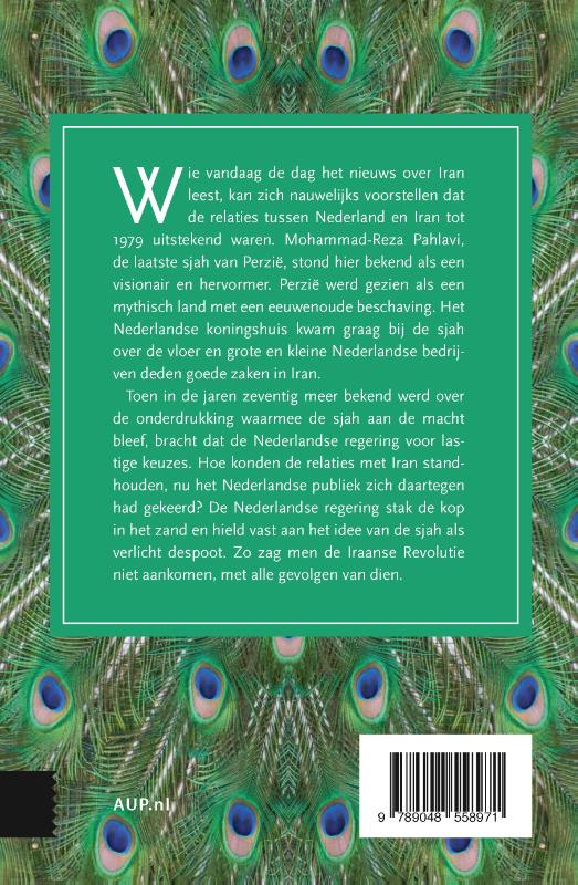 Achterkant van Onze vriend op de pauwentroon