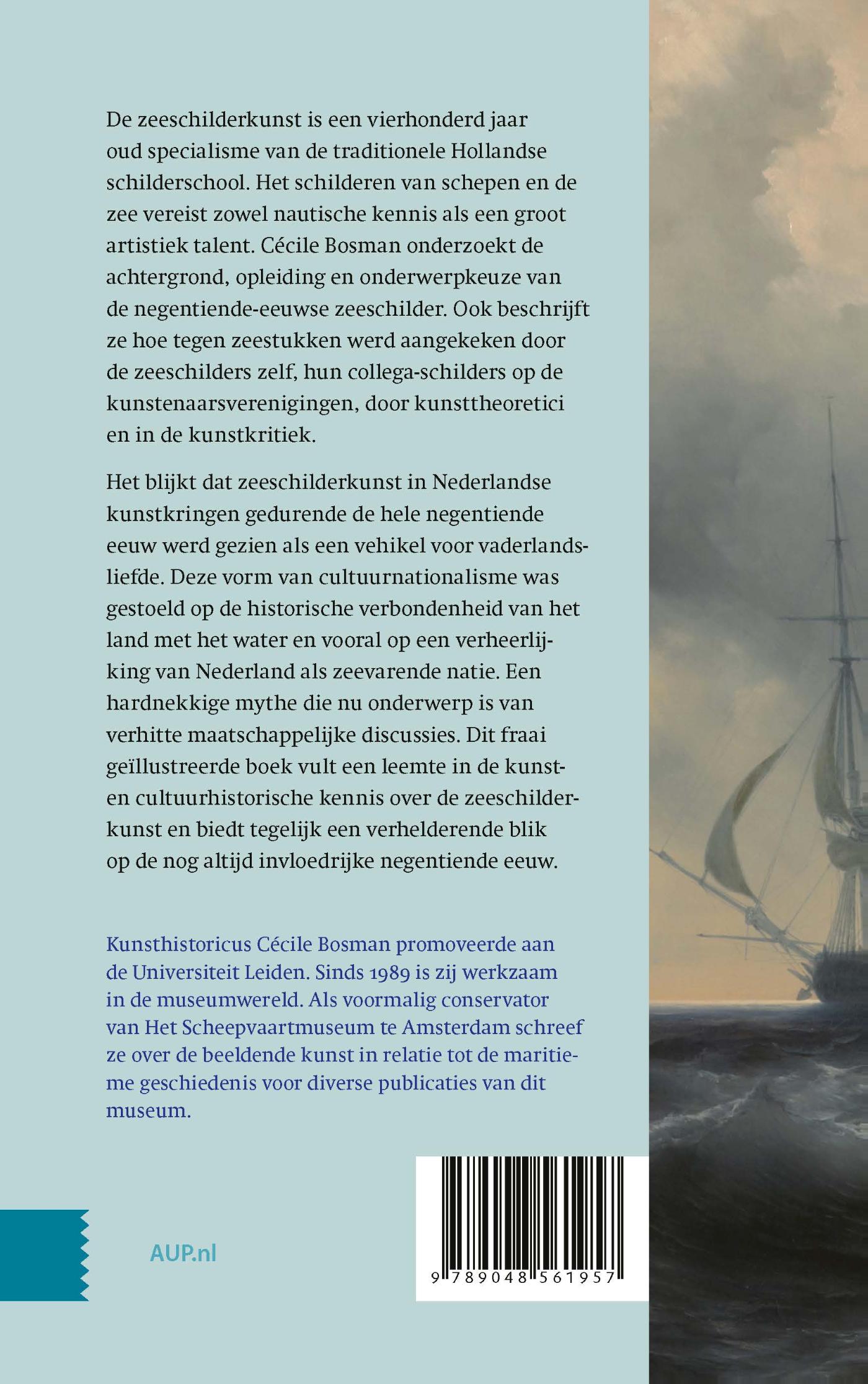 Achterkant van De Nederlandse zeeschilderkunst in de negentiende eeuw
