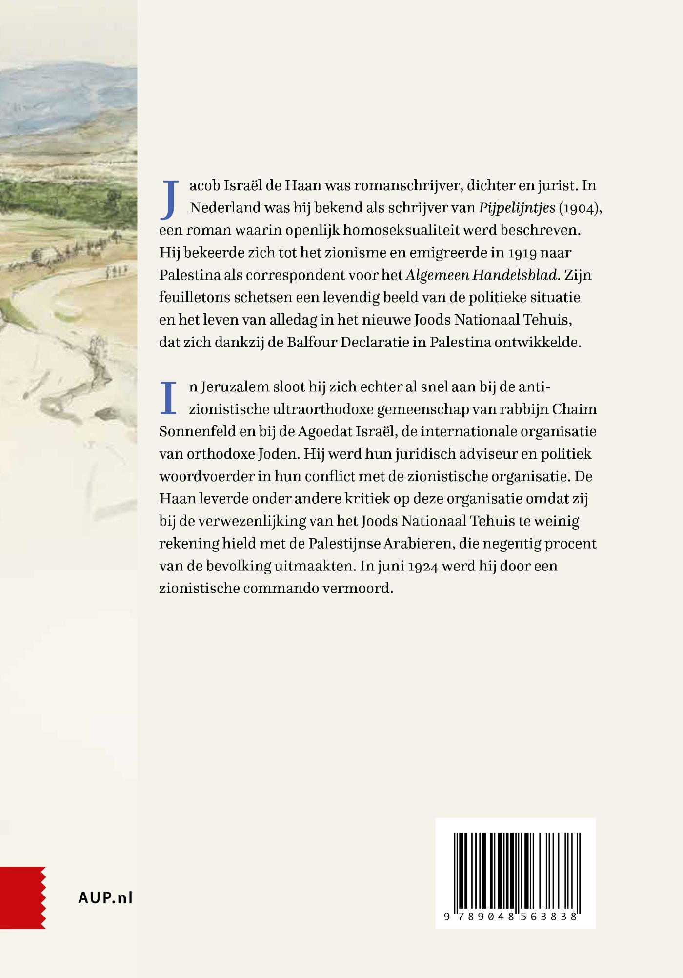 Achterkant van Jacob Israël de Haan in het Palestijnse labyrint, 1919-1924