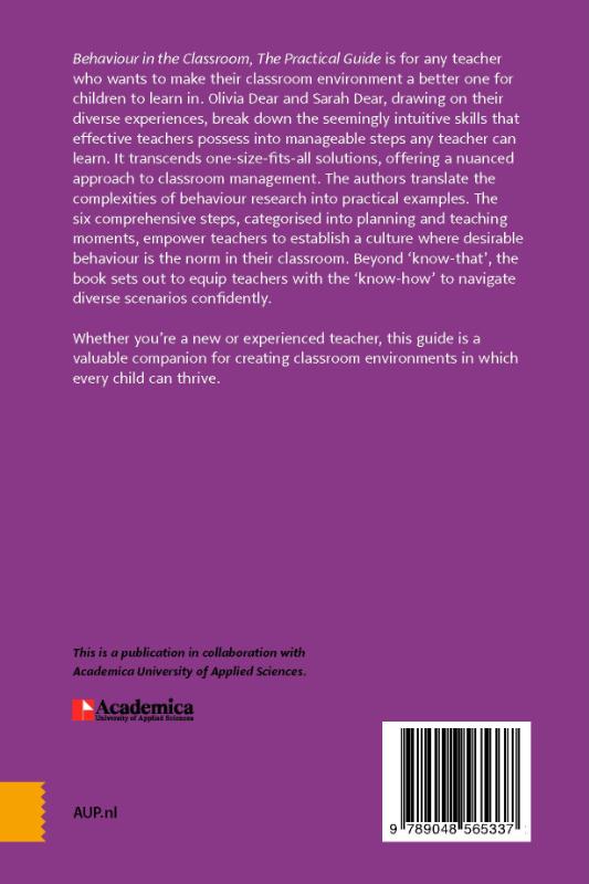 Achterkant van Behaviour in the Classroom