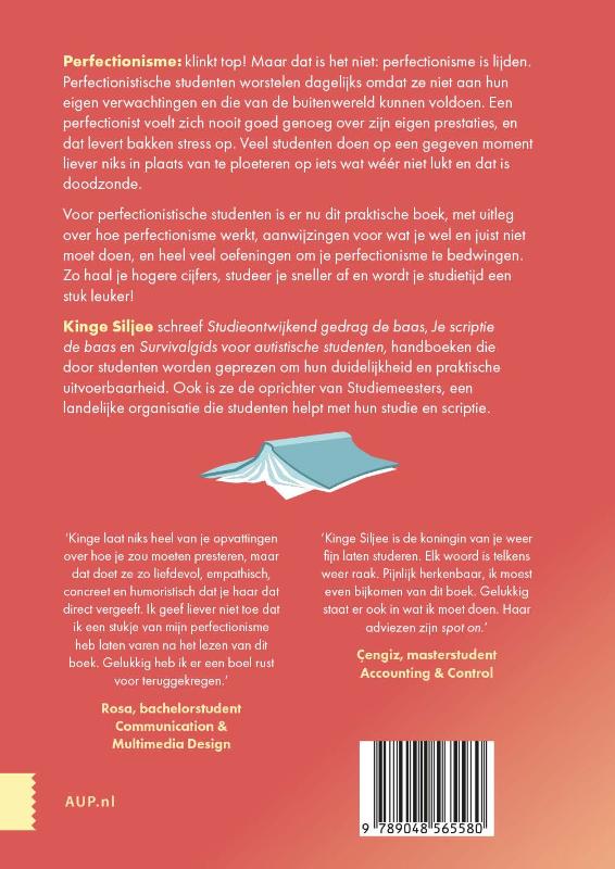 Achterkant van Je perfectionisme de baas