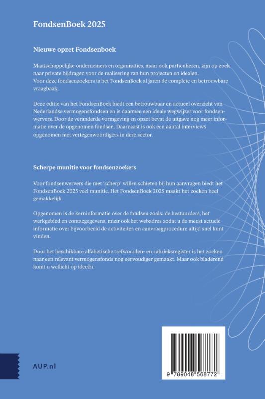 Achterkant van FondsenBoek 2025