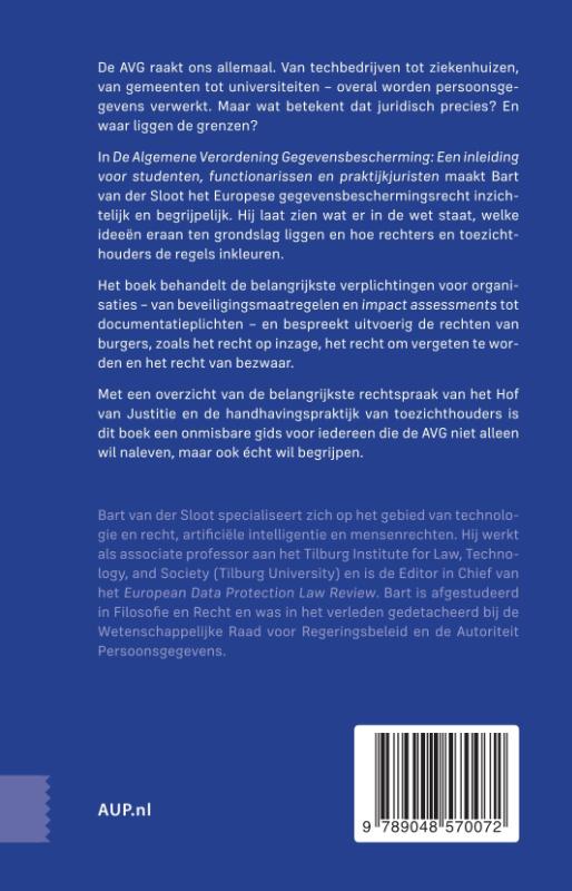 Achterkant van De Algemene Verordening Gegevensbescherming