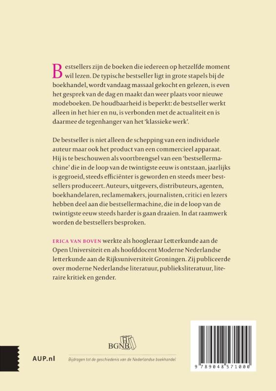Achterkant van De bestsellermachine