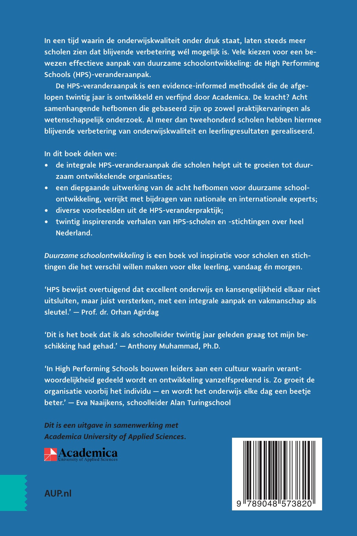 Achterkant van Duurzame schoolontwikkeling