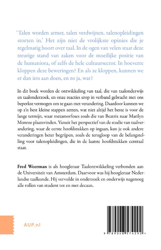 Achterkant van Het verdriet van de talen