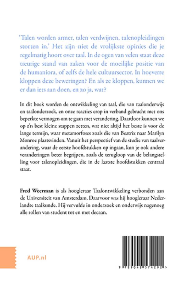 Achterkant van Het verdriet van de talen