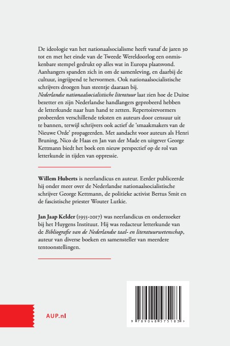 Achterkant van Nederlandse nationaalsocialistische literatuur