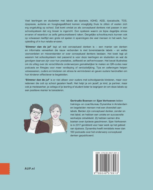 Achterkant van Slimmer dan de juf