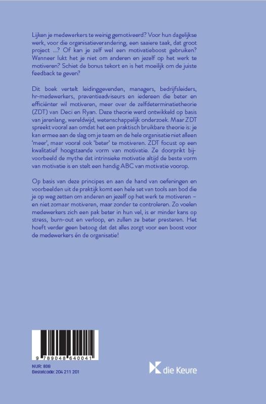 Achterkant van Motiveren zonder controleren