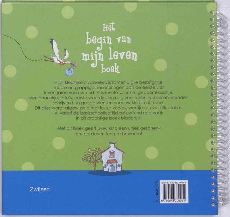 Achterkant van Het begin van mijn leven boek