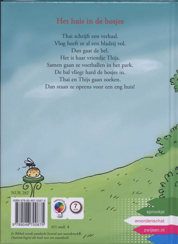 Achterkant van Het huis in de bosjes