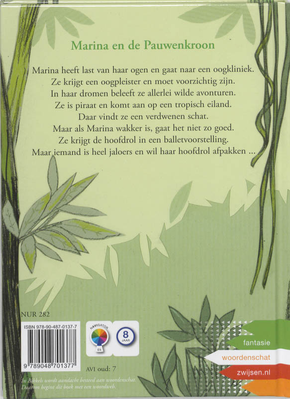 Achterkant van Marina en de pauwenkroon
