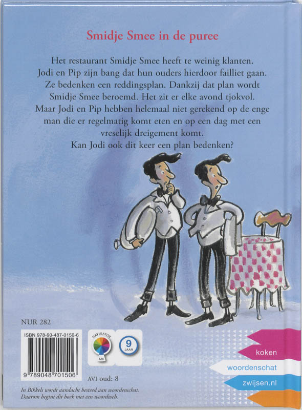 Achterkant van Smidje Smee in de puree