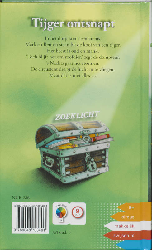 Achterkant van Tijger ontsnapt