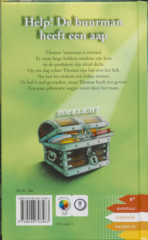 Achterkant van Help! De buurman heeft een aap