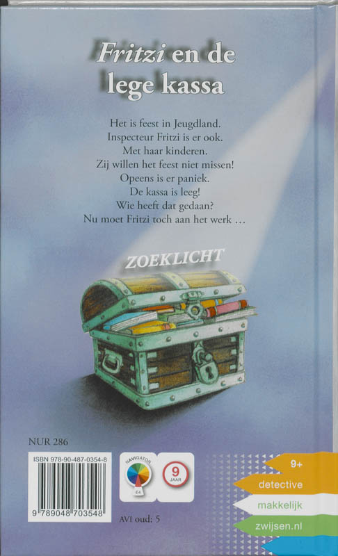 Achterkant van Fritzi en de lege kassa