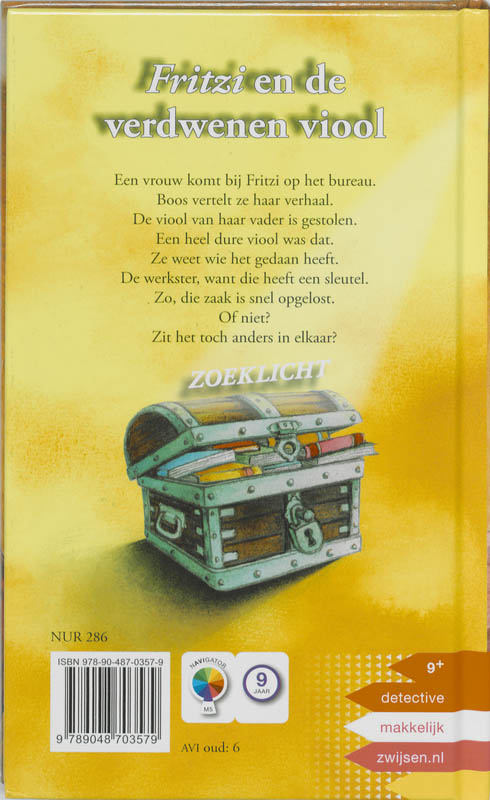 Achterkant van Fritzi en de verdwenen viool