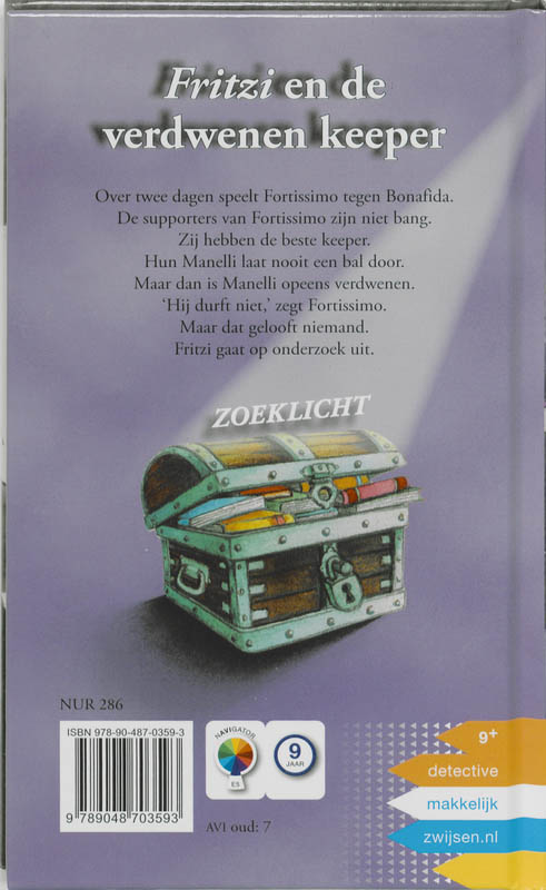 Achterkant van Fritzi en de verdwenen keeper