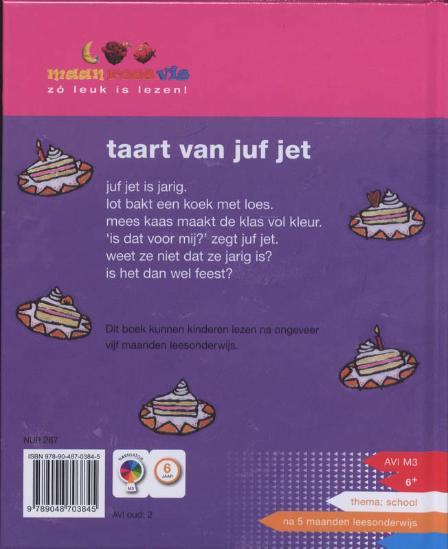 Achterkant van Taart van juf Jet