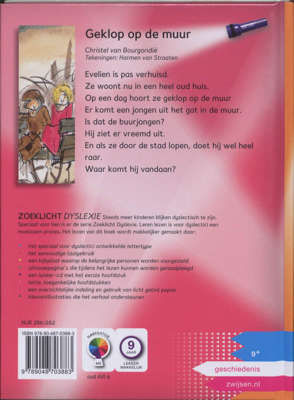 Achterkant van Geklop op de muur