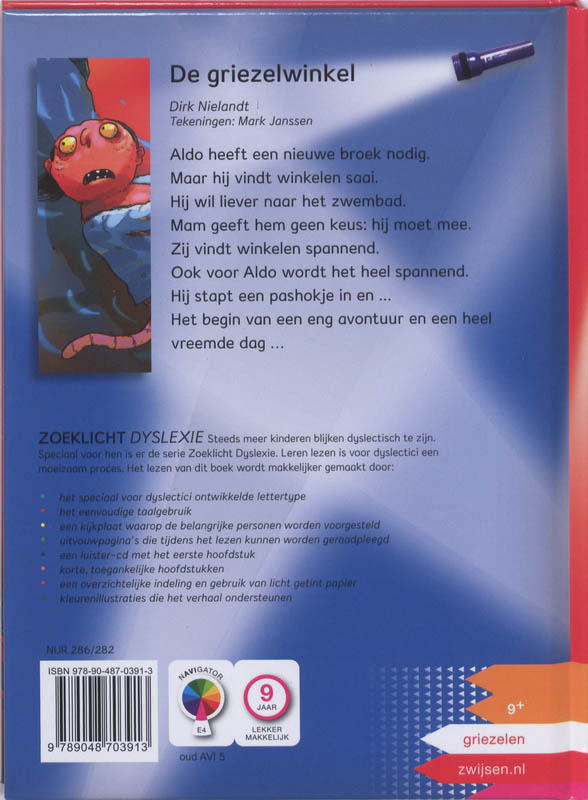Achterkant van De griezelwinkel