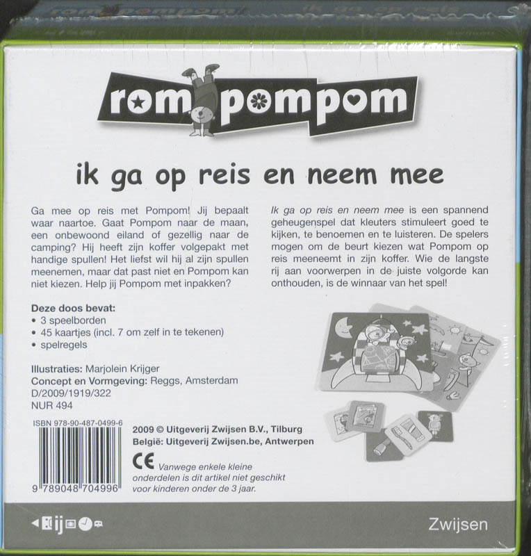Achterkant van Ik ga op reis en neem mee