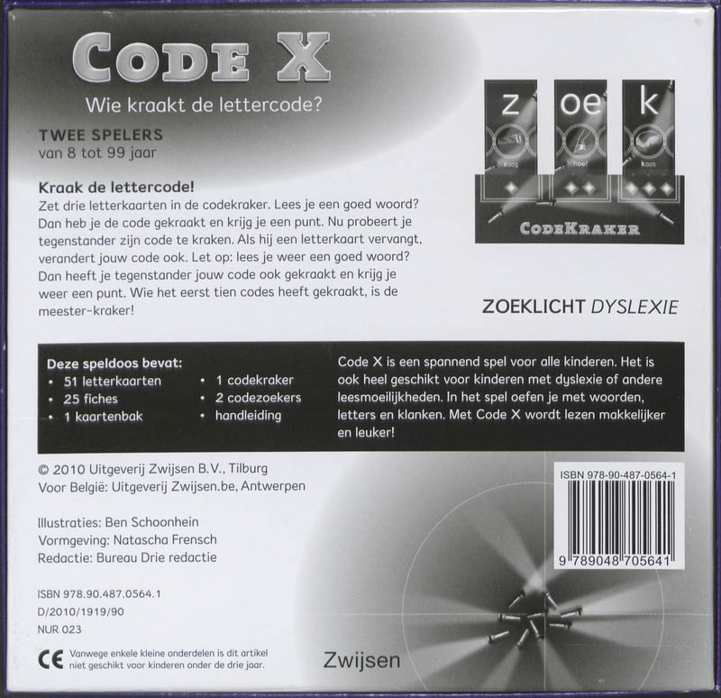 Achterkant van Code X
