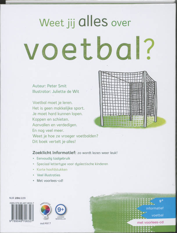 Achterkant van Weet jij alles over voetbal?