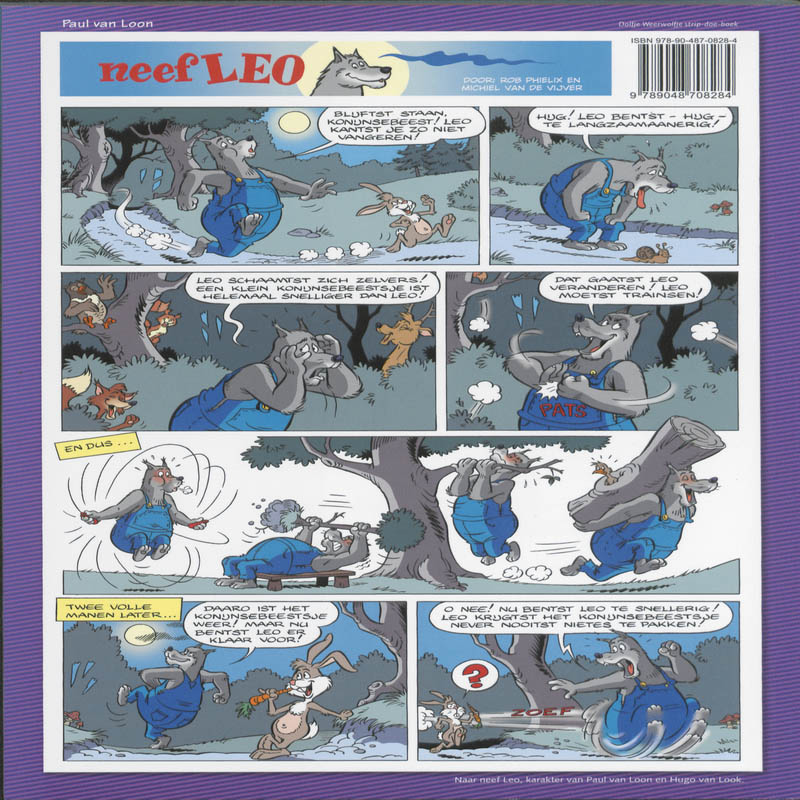 Achterkant van strip-doe-boek
