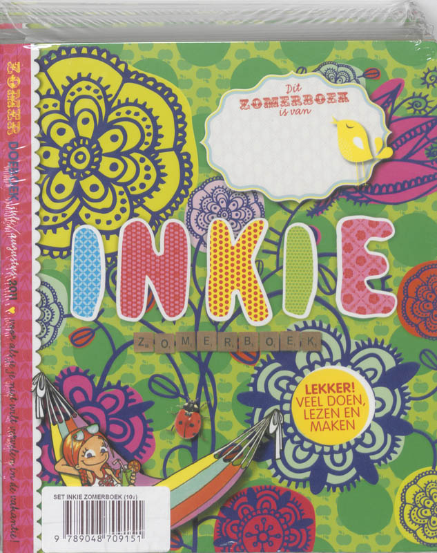Achterkant van Set Inkie zomerboeken 10 ex