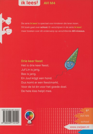Achterkant van Drie keer feest