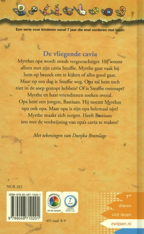 Achterkant van De vliegende cavia