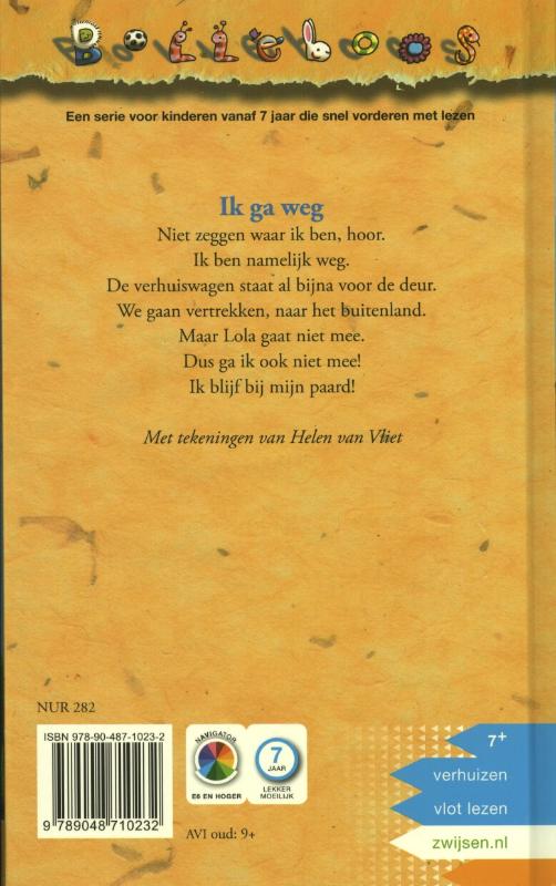 Achterkant van Ik ga weg