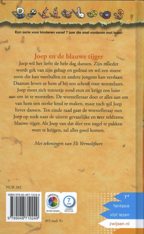 Achterkant van Joep en de blauwe tijger