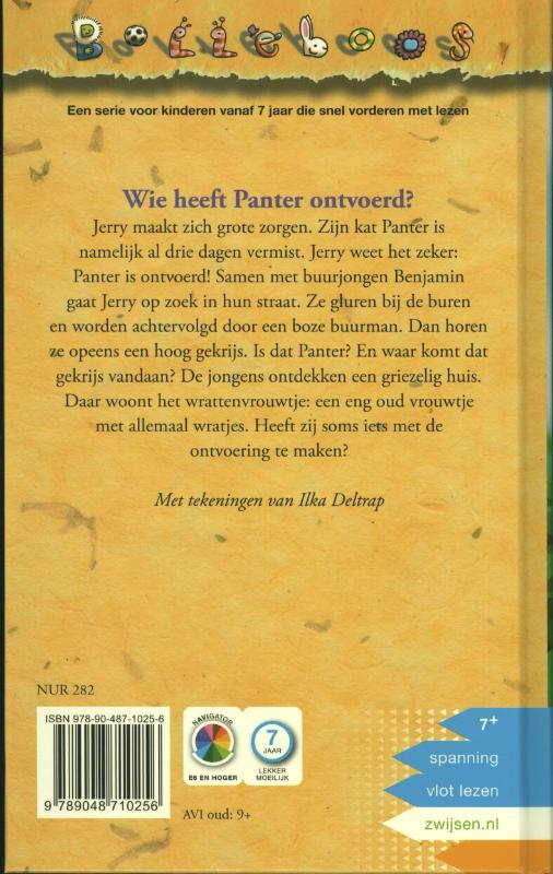 Achterkant van Wie heeft Panter ontvoerd?