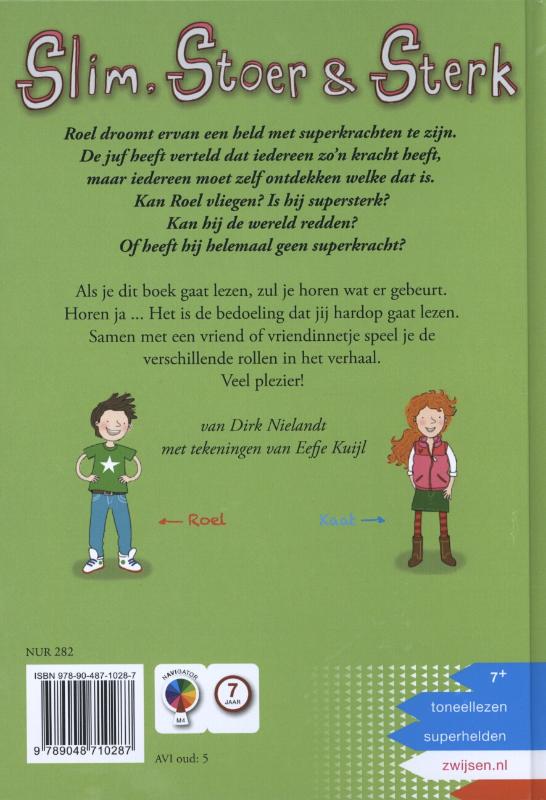 Achterkant van Slim, stoer & sterk